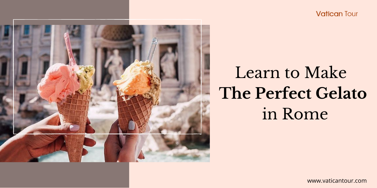 Two cones of gelato infront of the Trevi Fountain